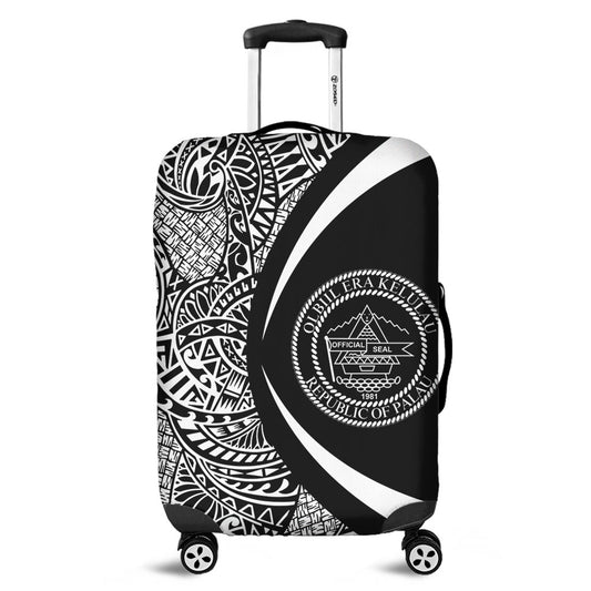 Palau Luggage Cover Lauhala White Circle Style