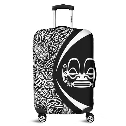 Marquesas Islands Luggage Cover Lauhala White Circle Style