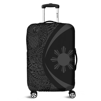 Philippines Filipinos Luggage Cover Lauhala Gray Circle Style