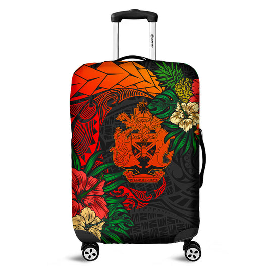 Solomon Islands Luggage Cover Polynesian Coat Of Arms Tropical