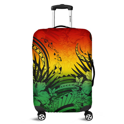 Hawaii Luggage Cover Map Polynesian Tattoo Tropical Summer