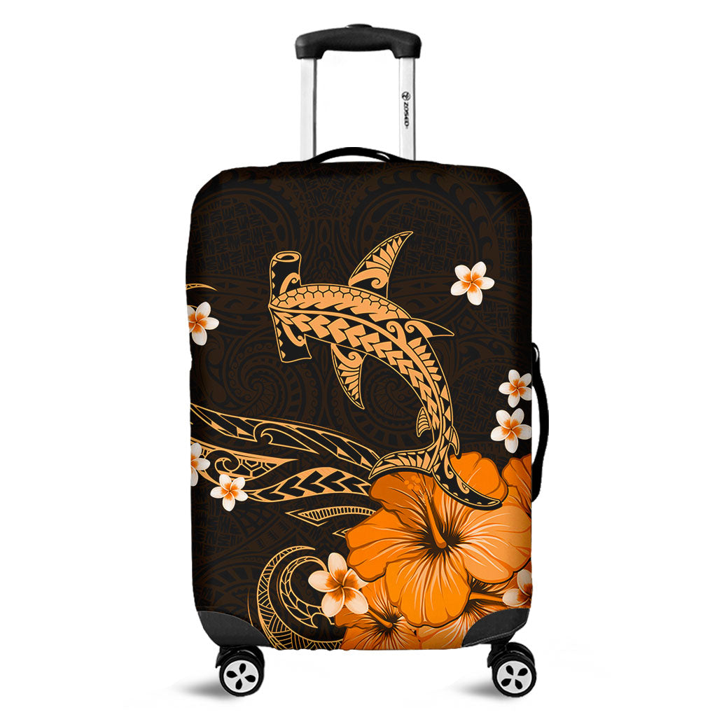 Hawaii Luggage Cover Shark Polynesia Tribal Tattoo