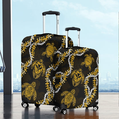 Hawaii Luggage Cover Kanaka Maoli Floral Puakenikeni Lei