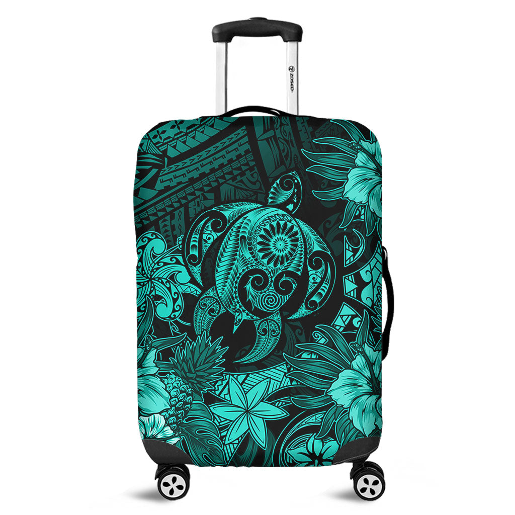 Hawaii Luggage Cover Tribal Polynesia Sea Turtle Design Pacific Dream