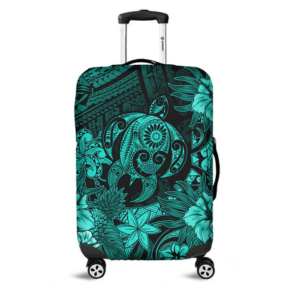 Hawaii Luggage Cover Tribal Polynesia Sea Turtle Design Pacific Dream