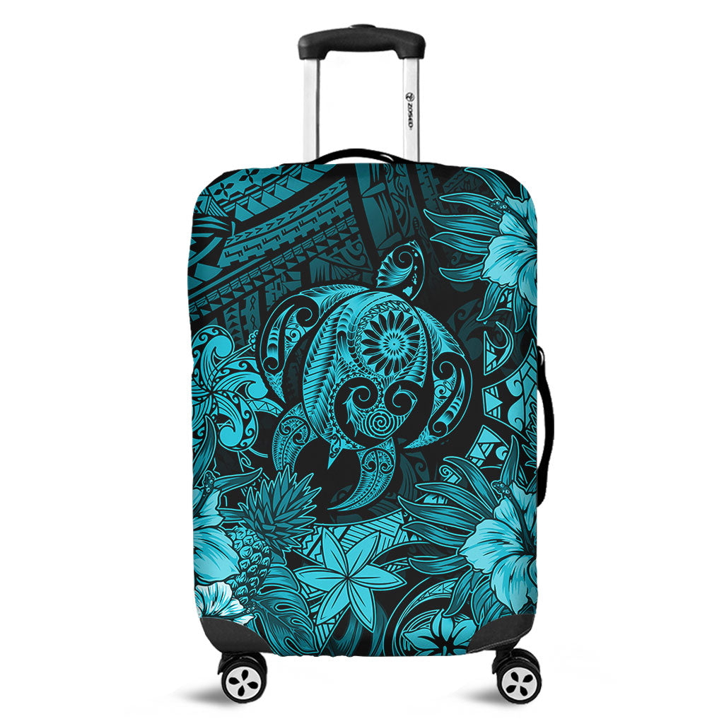 Hawaii Luggage Cover Tribal Polynesia Sea Turtle Design Pacific Dream