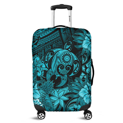 Hawaii Luggage Cover Tribal Polynesia Sea Turtle Design Pacific Dream