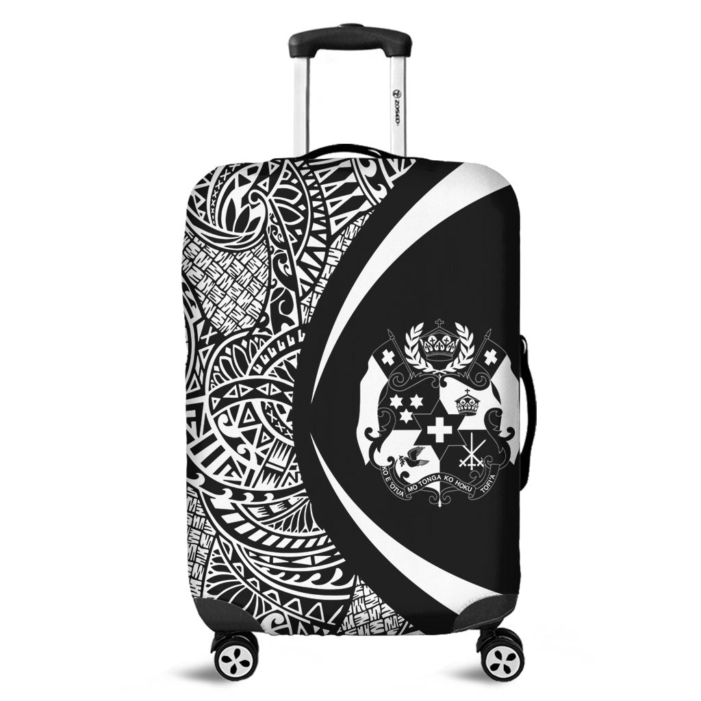 Tonga Luggage Cover Lauhala White Circle Style