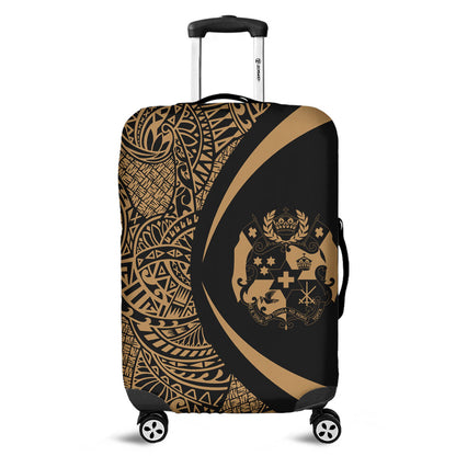 Tonga Luggage Cover Lauhala Gold Circle Style