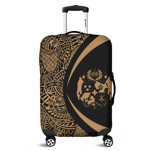 Tonga Luggage Cover Lauhala Gold Circle Style