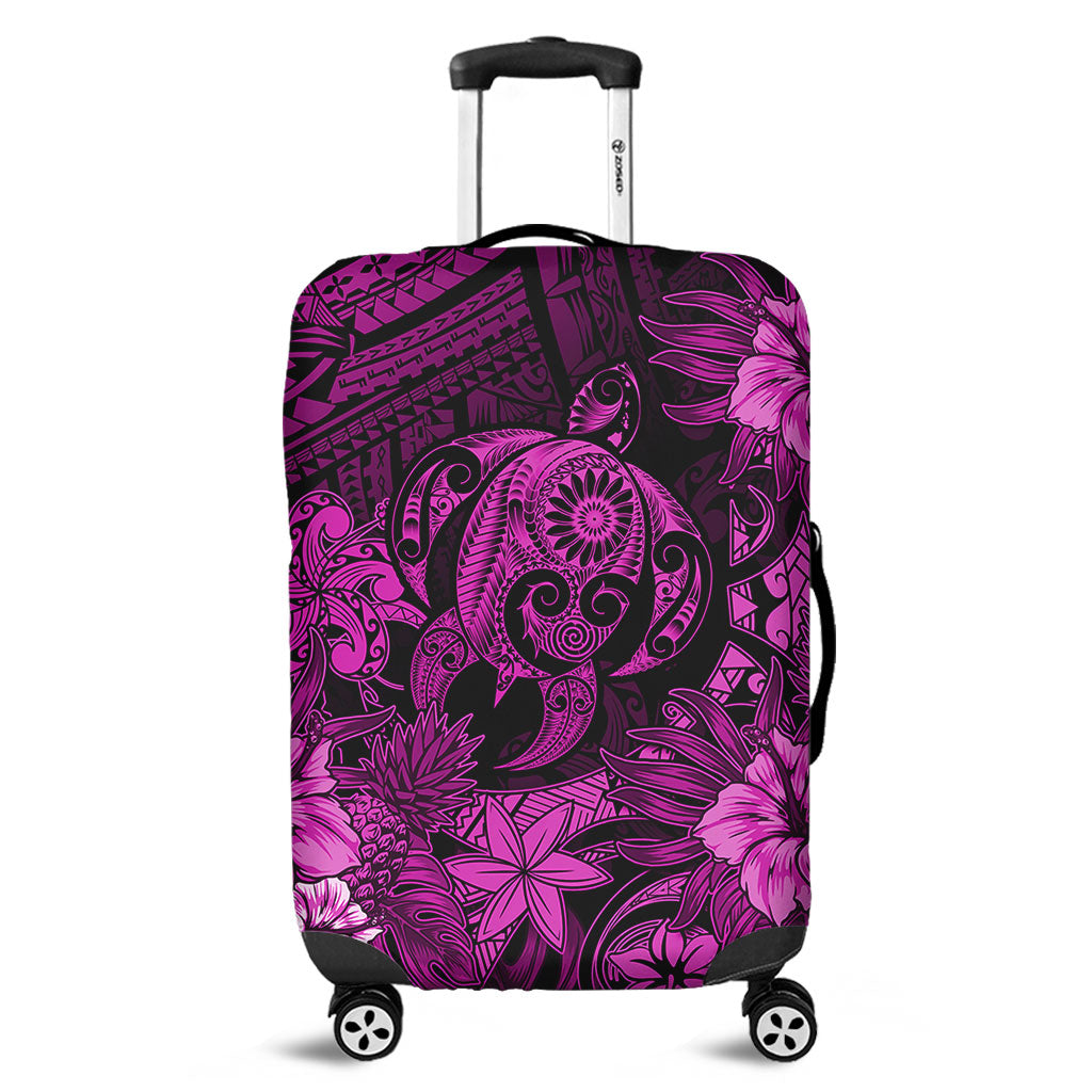 Hawaii Luggage Cover Tribal Polynesia Sea Turtle Design Pacific Dream