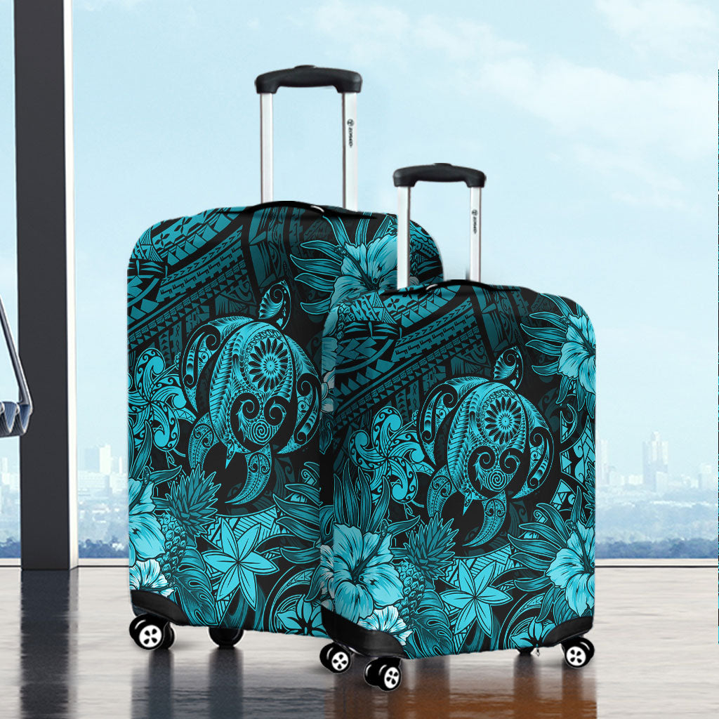 Hawaii Luggage Cover Tribal Polynesia Sea Turtle Design Pacific Dream