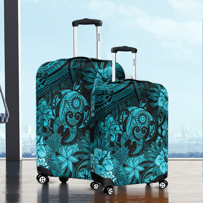 Hawaii Luggage Cover Tribal Polynesia Sea Turtle Design Pacific Dream