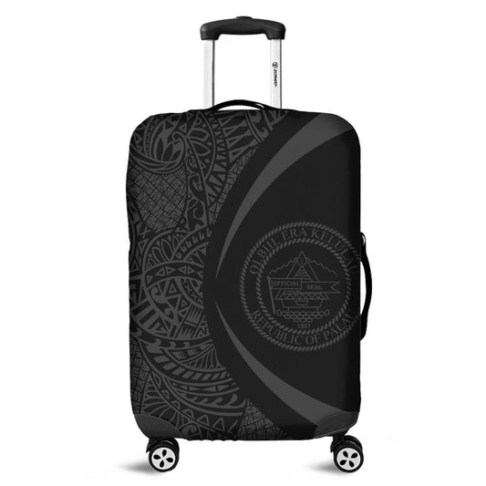Palau Luggage Cover Lauhala Gray Circle Style
