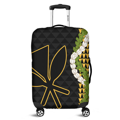 Hawaii Luggage Cover Kanaka Maoli Puakenikeni Maile Flower Lei