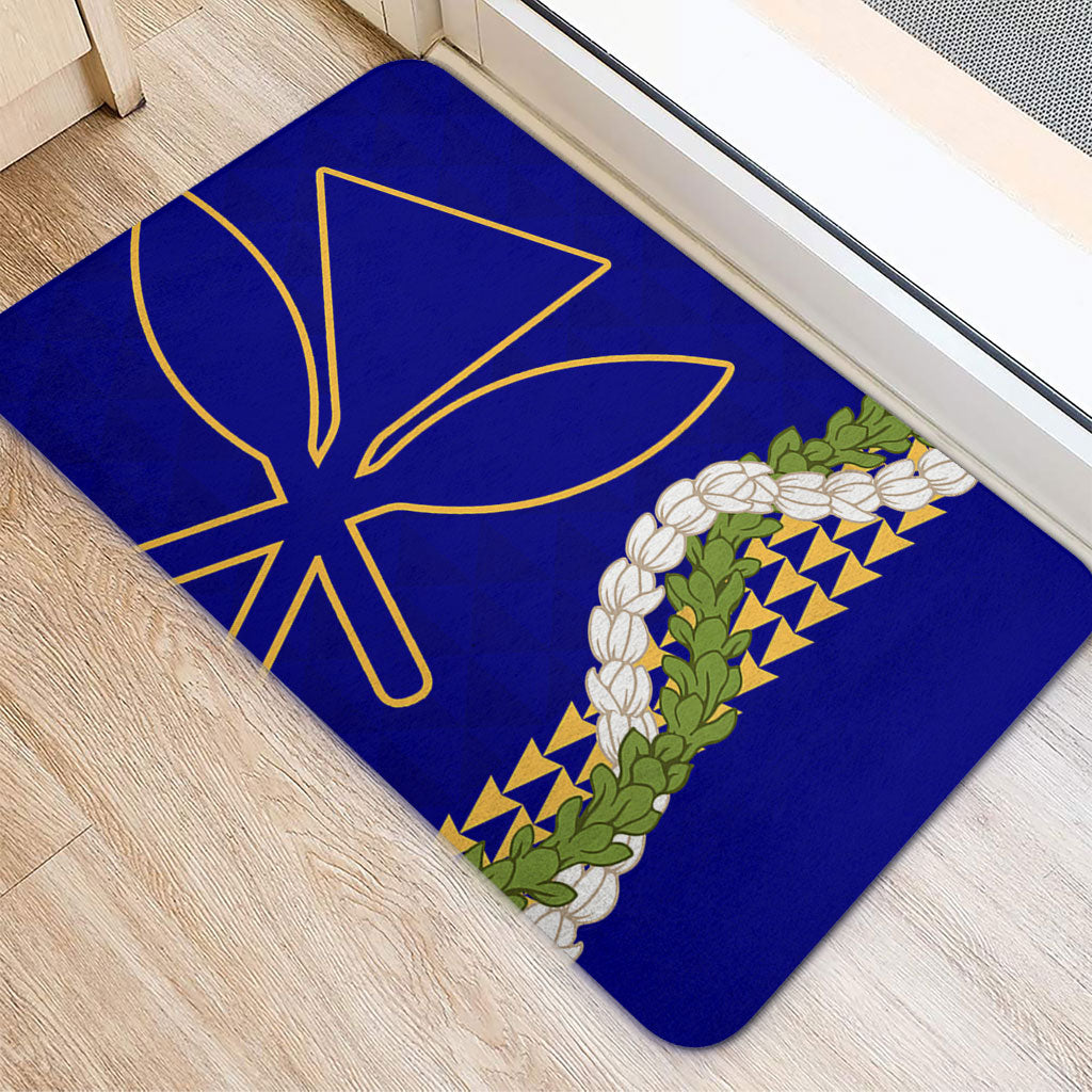 Hawaii Doormat Kanaka Maoli Puakenikeni Maile Flower Lei