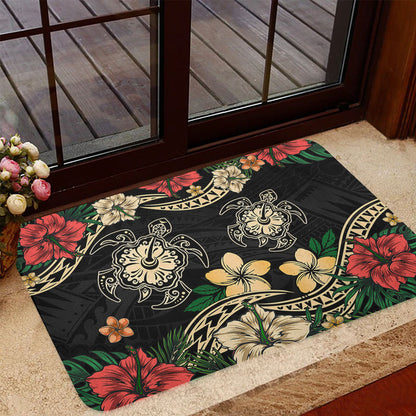 Hawaii Doormat Hawaiian Map Turtle Drawing Tattoo