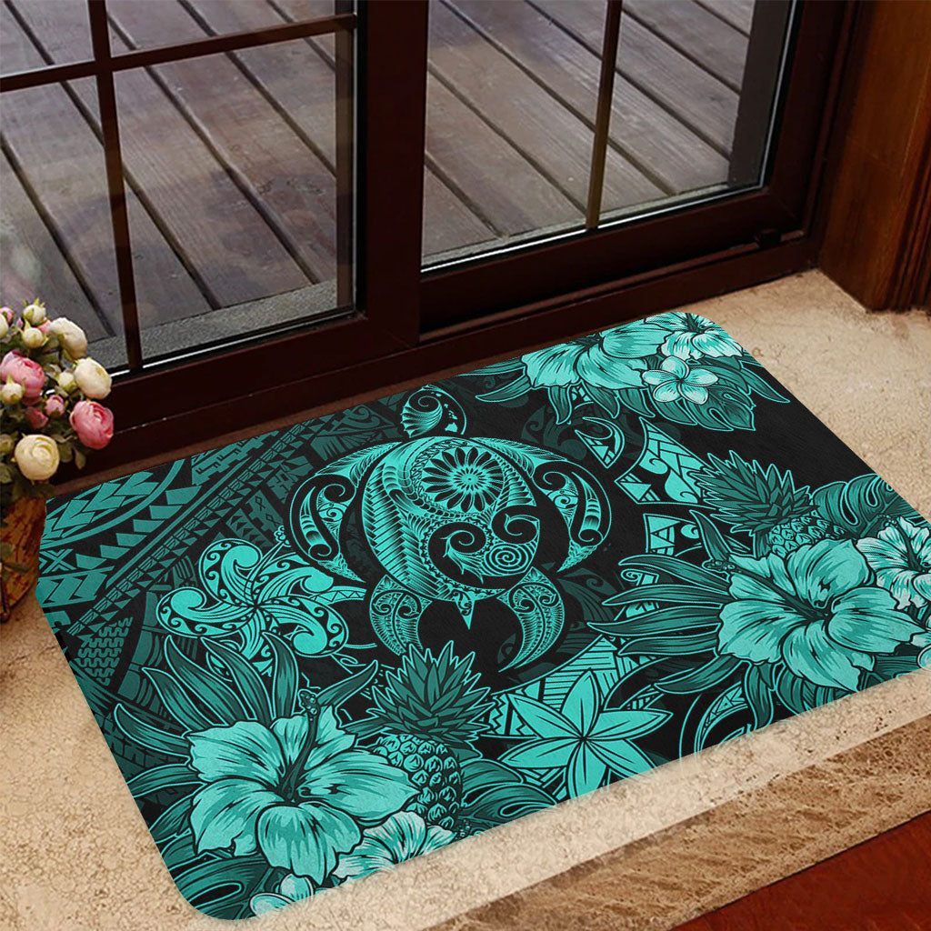 Hawaii Doormat Tribal Polynesia Sea Turtle Design Pacific Dream