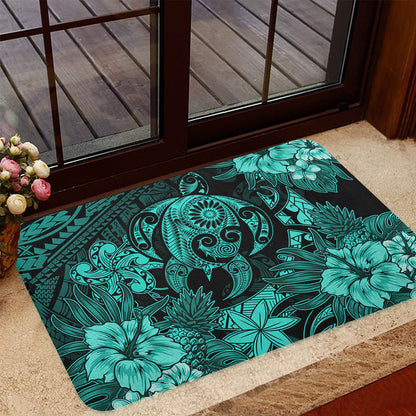 Hawaii Doormat Tribal Polynesia Sea Turtle Design Pacific Dream