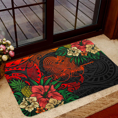 Papua New Guinea Doormat Polynesian Coat Of Arms Tropical