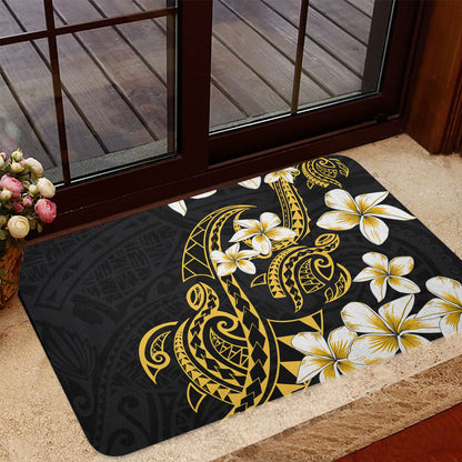 Hawaii Door Mat Polynesian Tribal Tattoo Plumeria Flower