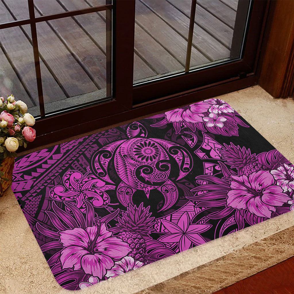 Hawaii Doormat Tribal Polynesia Sea Turtle Design Pacific Dream