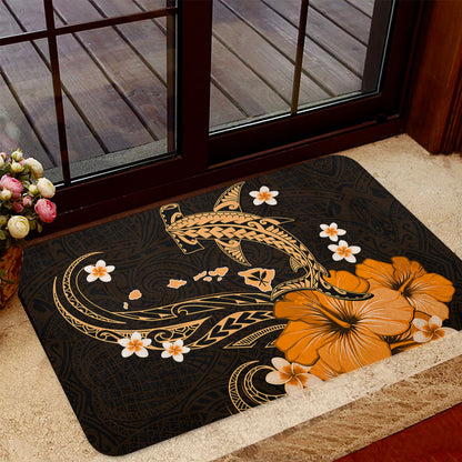 Hawaii Door Mat Kanaka Map And Shark Tribal Tattoo