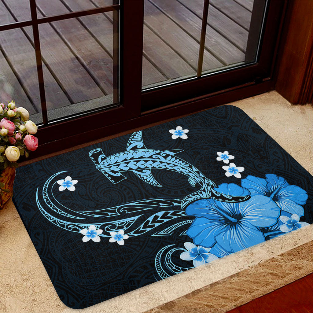 Hawaii Door Mat Shark Polynesia Tribal Tattoo