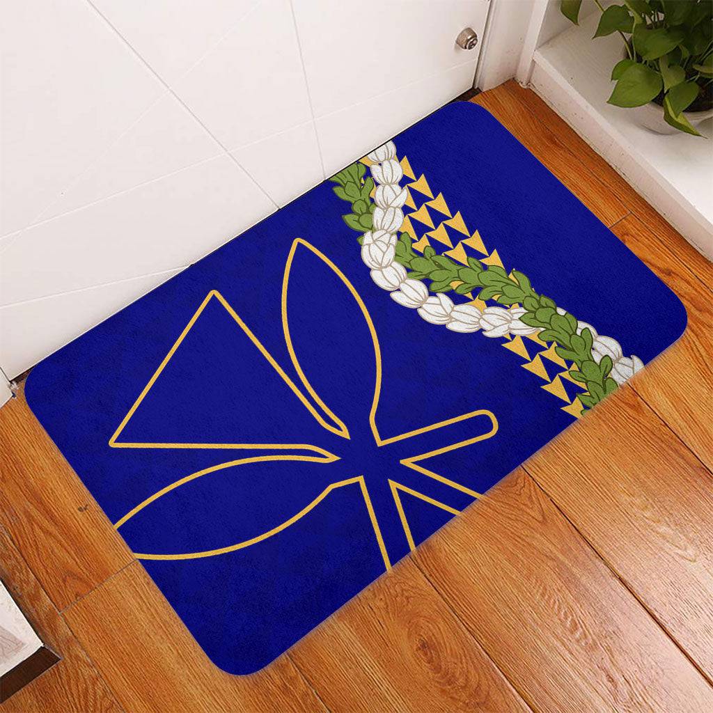 Hawaii Doormat Kanaka Maoli Puakenikeni Maile Flower Lei