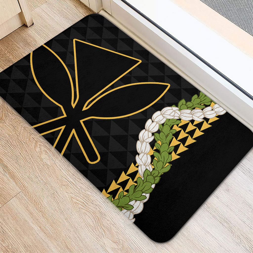 Hawaii Doormat Kanaka Maoli Puakenikeni Maile Flower Lei
