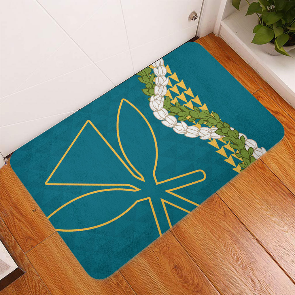 Hawaii Doormat Kanaka Maoli Puakenikeni Maile Flower Lei