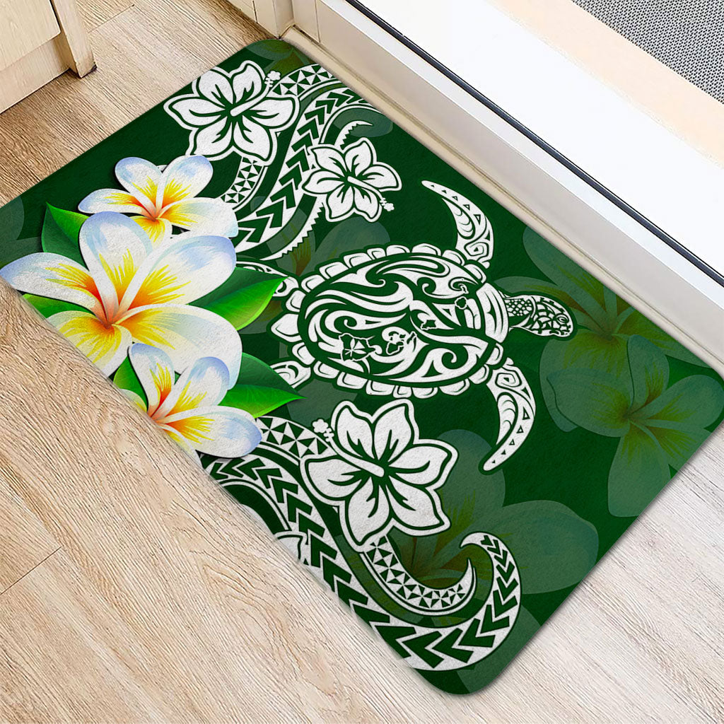 Hawaii Doormat Polynesian Turtle Tattoo Plumeria Original Style