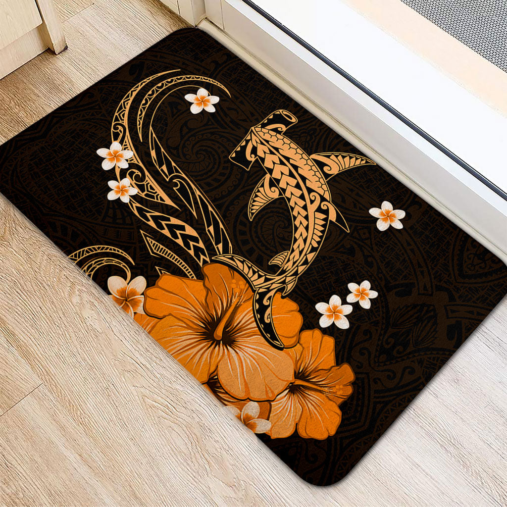 Hawaii Door Mat Shark Polynesia Tribal Tattoo