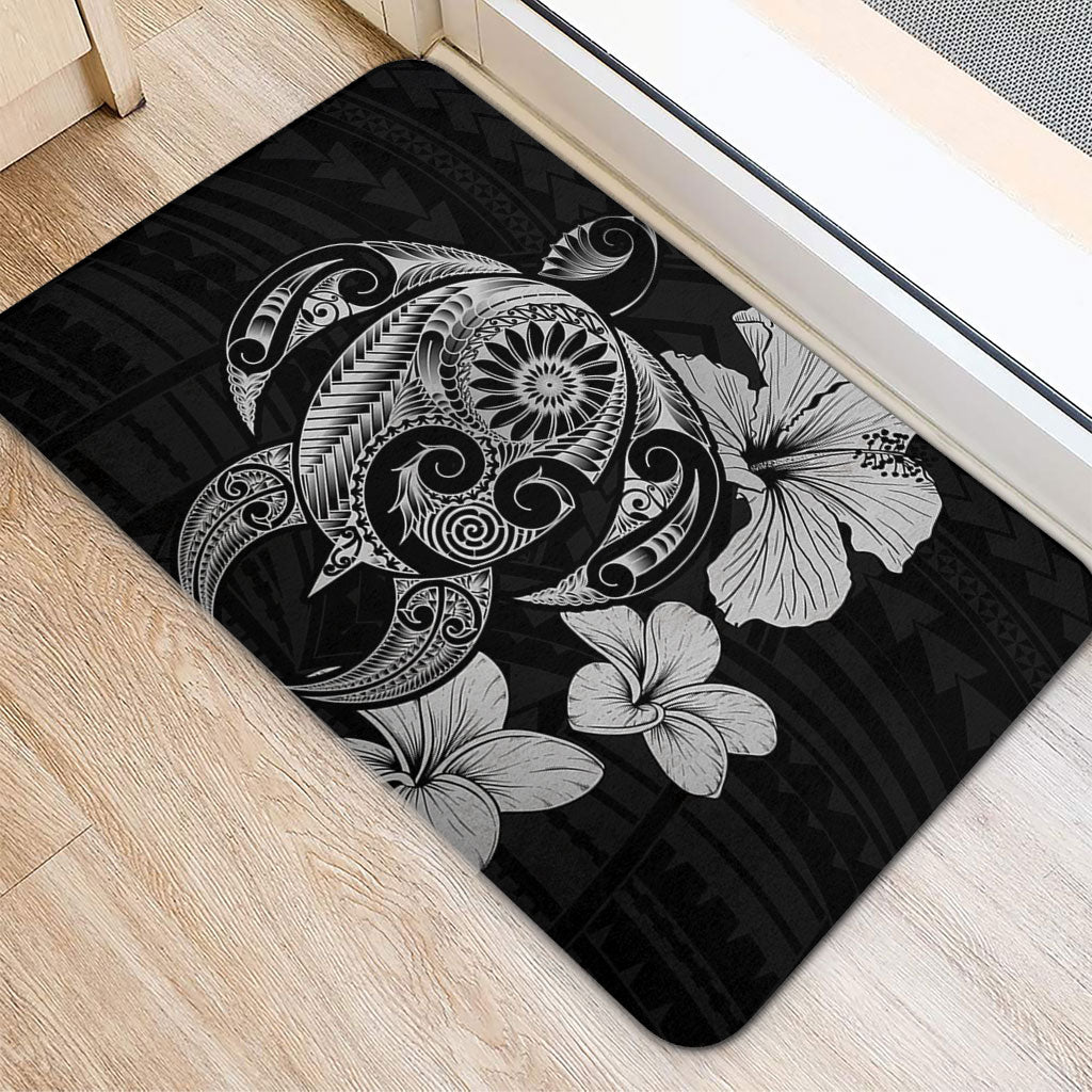 Hawaii Door Mat Hibiscus Plumeria Mix Polynesian Turtle
