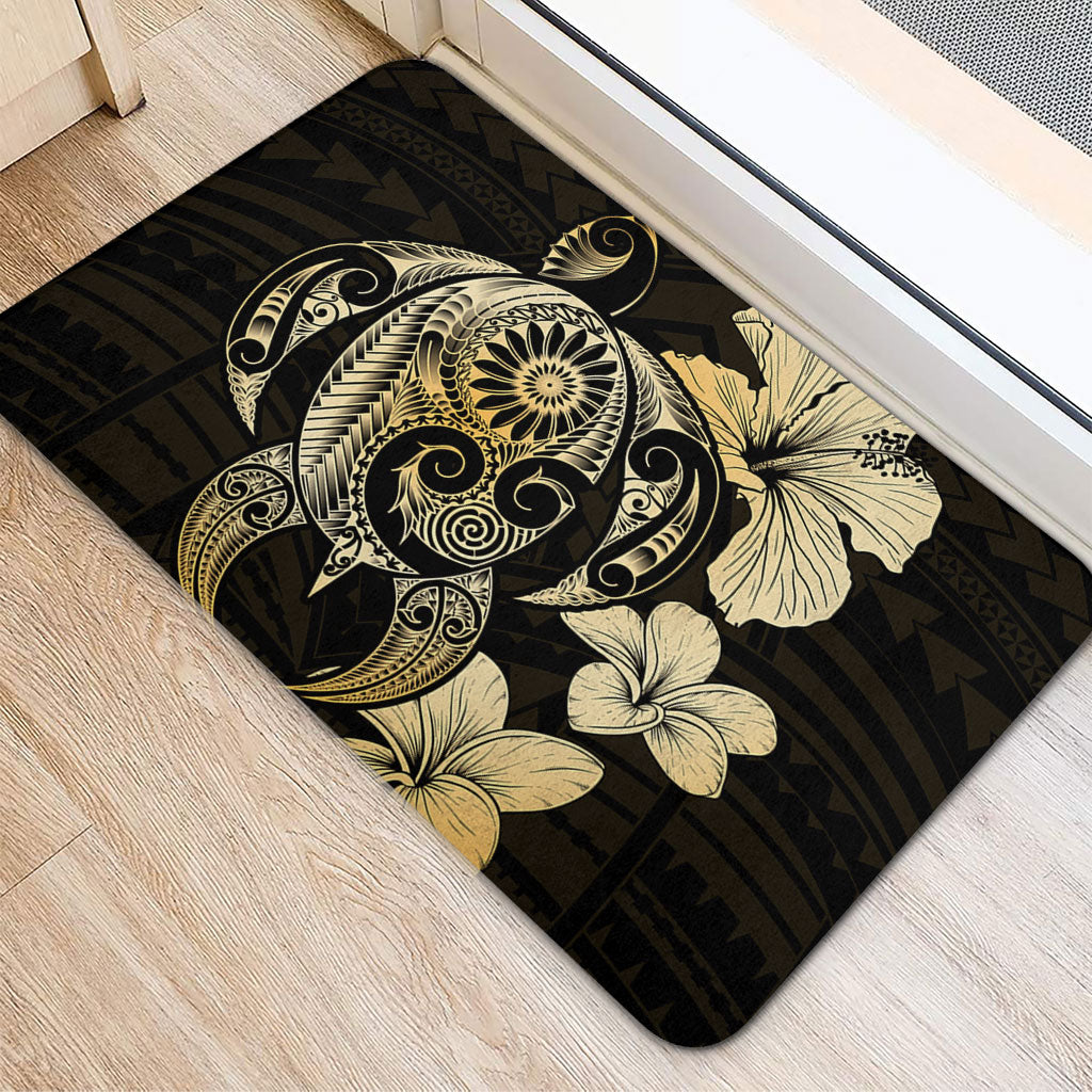 Hawaii Door Mat Hibiscus Plumeria Mix Polynesian Turtle