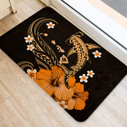 Hawaii Door Mat Kanaka Map And Shark Tribal Tattoo