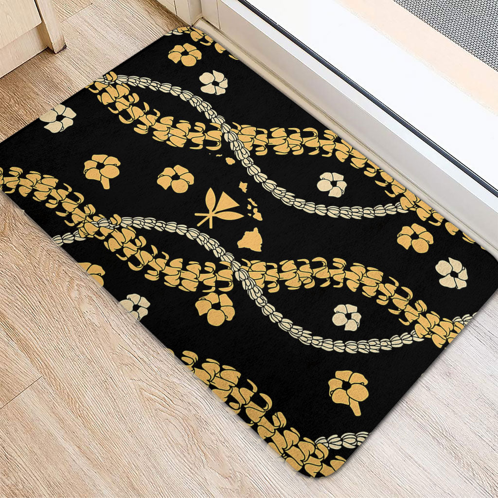 Hawaii Door Mat Curve Floral Lei