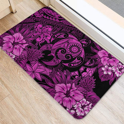 Hawaii Doormat Tribal Polynesia Sea Turtle Design Pacific Dream