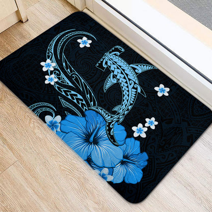 Hawaii Door Mat Shark Polynesia Tribal Tattoo