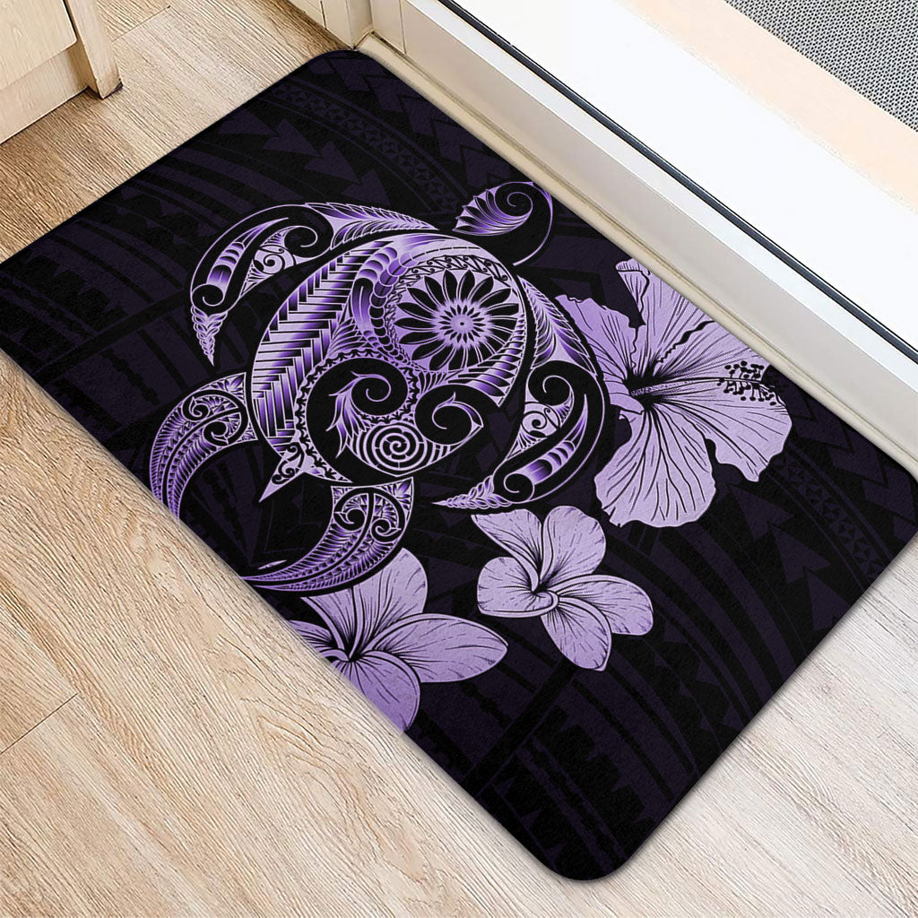 Hawaii Door Mat Hibiscus Plumeria Mix Polynesian Turtle