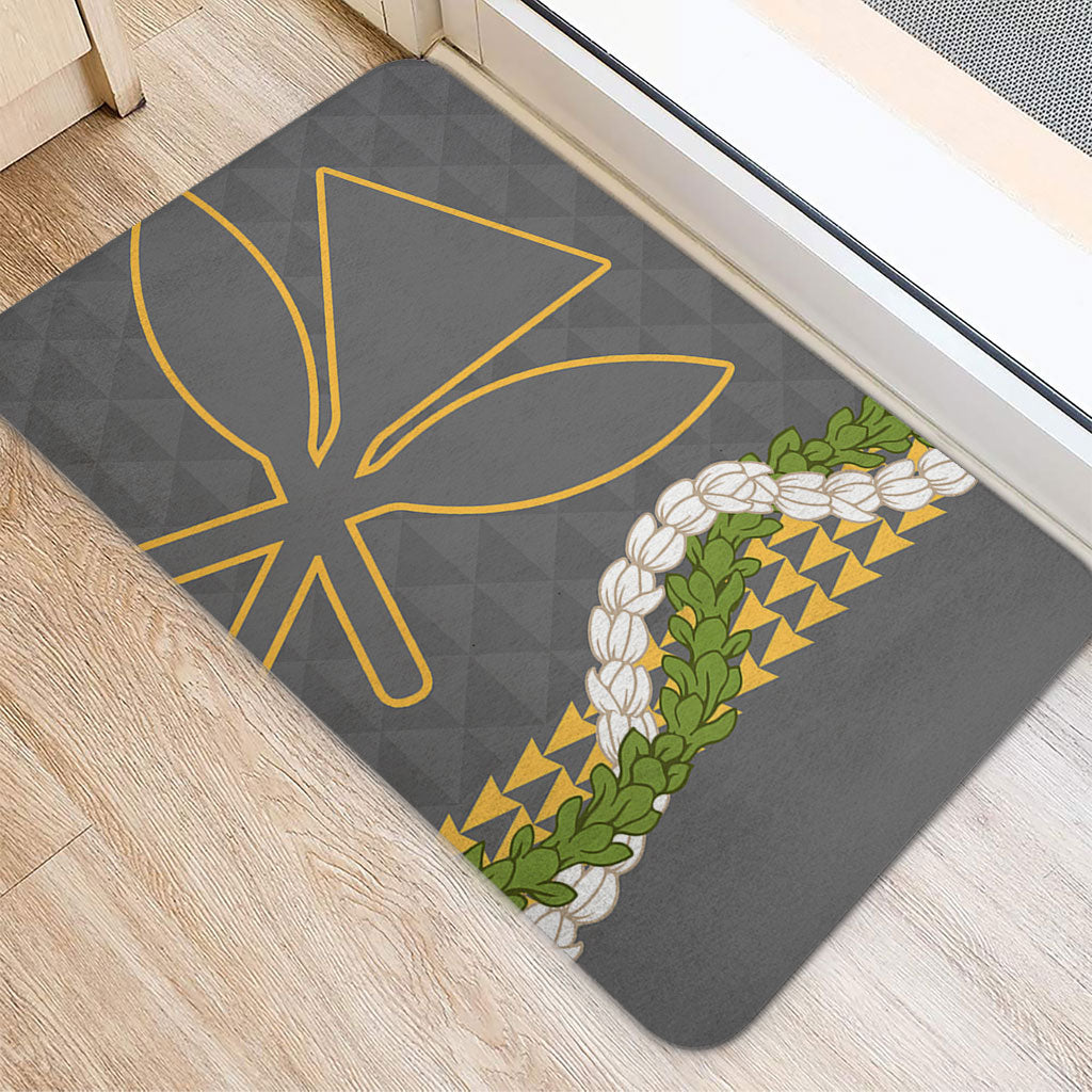 Hawaii Doormat Kanaka Maoli Puakenikeni Maile Flower Lei