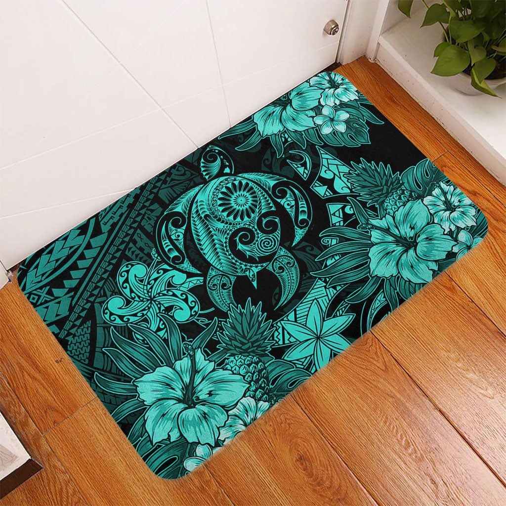 Hawaii Doormat Tribal Polynesia Sea Turtle Design Pacific Dream