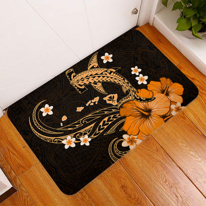 Hawaii Door Mat Kanaka Map And Shark Tribal Tattoo