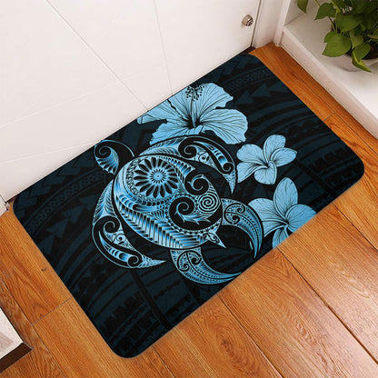 Hawaii Door Mat Hibiscus Plumeria Mix Polynesian Turtle