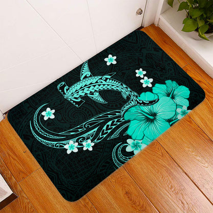 Hawaii Door Mat Shark Polynesia Tribal Tattoo
