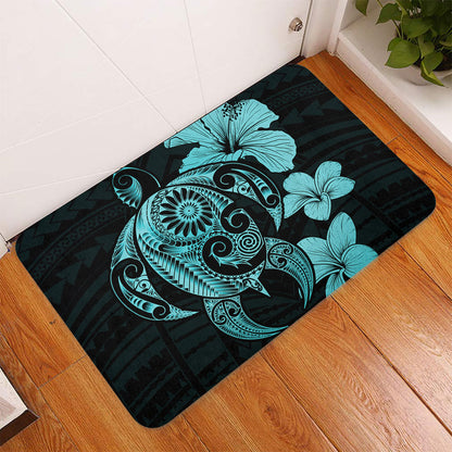 Hawaii Door Mat Hibiscus Plumeria Mix Polynesian Turtle