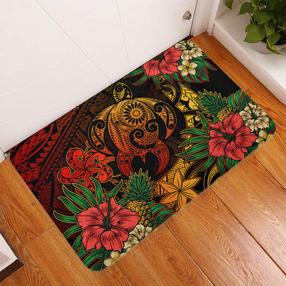 Hawaii Doormat Tribal Polynesia Sea Turtle Design Pacific Dream