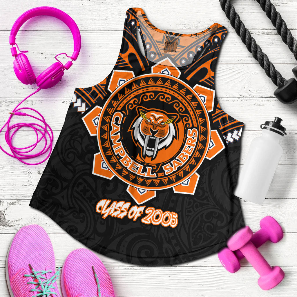 Hawaii Women Tank Custom James Campbell High School SaberNation Super Sabers Tribal Style