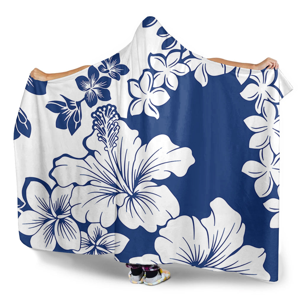 Hawaii Hooded Blanket Polynesia Fabric Floral