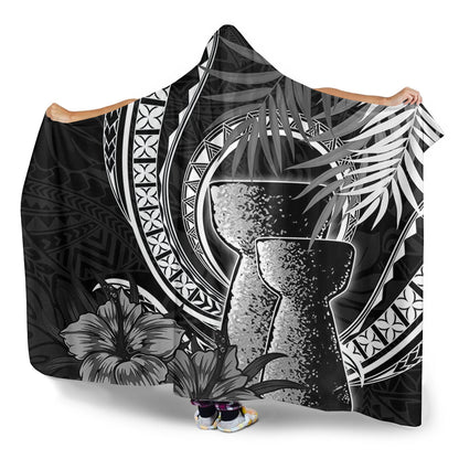 Guam Hooded Blanket Tribal Latte Stone Tropical Style